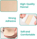 Welnove Moleskin Adhesive Pads for Feet, Blister Bandages for Feet, Sector-Shaped Design for Ball of Foot,Mole Skin Patch for Blister,Callus,Bunion Prevention, 32 Sheets, Beige — 5