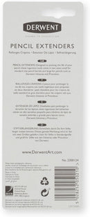 Derwent Pencil Extender Set, Silver and Black, for Pencils up to 8mm, (2300124) — 3