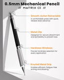 STAGEEK 0.5mm Mechanical Pencil, Drawing Pencil, with Eraser, 60 HB Leads | Black — 2