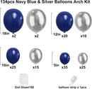 YMSZ Blue and Silver Balloons Arch Garland Kit, Blue Balloons Arch Kit | Navy Blue & Silver — 2