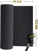 Black eva Foam roll, (1mm to 20mm) Premium Cosplay EVA Foam Sheet,2mm Thick,49"x13.5",High Density 86kg/m3 for Cosplay Costume, Crafts, DIY Projects by MEARCOOH | Thickness-2mm — 2