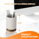 Ceramic Pen Holder for Desk, Pencil Cup, (White,Set / 1) — 2