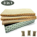 Cat Scratcher Cardboard Scratching Pads Scratch Lounge Bed with Catnip 3PCS Reversible Corrugated Cardboard with Scratch Box — 4