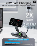 3-in-1 Charging Station for Apple Device, Qi2 25W Certified Magnetic Wireless Fast Charger Stand Compatible with MagSafe for iPhone 18/17/16/15/14/13/12/Air/Duo Series, Apple Watch & AirPods photo 2