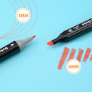 Dabo&Shobo 80 Color Alcohol Marker Pens, Bright Permanent Markers For Coloring, Markers For Adults Coloring Book, Wide Chisel and Fine Tip, Dual Tip Design, Equipped with Black Suitcase — 4