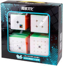 CuberSpeed Speed Cube Pack stickerless Speedcubing Set with 2X2, 3X3, 4X4 & 5X5 Magic Cube - Stickerless, Bright Cube Set — 3