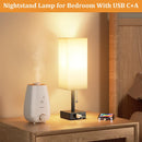 Small Bedside Table Lamp for Bedroom - Desk Lamp For Nightstand, USB C+A — 5