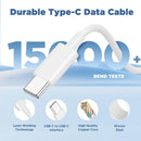 Long USB C to USB C Cable 15FT for iPhone 17 16 15 Pro Max,60W Fast Charging Type C to Type C Charger Cord for iPhone 17 16 15/16 15 Plus/17 Air/17 16 15 Pro, iPad Pro/Air,MacBook,Galaxy S25-White 5