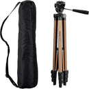 Basics 50-inch Lightweight Portable Camera Tripod Stand with Quick-Release Plate, Adjustable Height, Aluminum, for Travel Photography, Champagne photo 1
