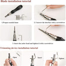 7 in 1 Pro Adjustable Stitching Groover and Creasing Edge Beveler (Black) — 3