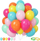 Rainbow Balloons, 12 Inch 50pcs Multicolor Rainbow Neon Colorful Balloon — 1
