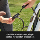 Master Lock 5' Resettable Combination Bike Lock, Metal Cable Lock, 8370D | 5' x 1/2" | 1 — 3