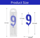 Beanlieve Blue Numeral Birthday Candles - Cake Numeric Candles Number 0 1 2 3 4 5 6 7 8 9, Used for Cake Decoration on Birthday Parties and Wedding Anniversary Celebrations(10 Pieces) — 3