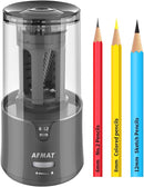 AFMAT Electric Pencil Sharpener, Heavy Duty Pencil Sharpeners for 6-12mm No.2/Colored Pencils, Auto Stop, Super Sharp & Fast, Electric Pencil Sharpener Plug in for Office, Home, PS91 | Gray — 1