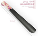 Gukeniu 16.5 Inch Long Handle Shoe Horn | Pink Gold Marble — 4