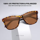 MEETSUN Polarized Sunglasses for Women Men Trendy Retro Square Shades | Blue Mirrored + Light Brown + Tortoiseshell | 54 Millimeters — 4