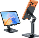 OCYCLONE Phone Stand for Desk, Foldable Cell Phone Stand Holder, Black photo 1