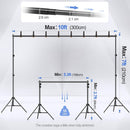 EMART Backdrop Stand 10x7FT Adjustable Back Drop Stand for Party Photoshoot | Black — 2