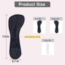 2 Pairs 3/4 Gel High Heel Insoles and 2 Pairs Heel Grips, Self-Adhesive Arch Support. Relieves Foot Pain, Fits Pumps, Sandals, Dress Shoes, Flats, Sneakers (Black, Women's 5-9) - Black | Women's 5-9 — 8