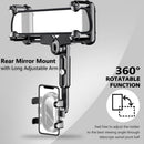 ILKCC Rearview Mirror Phone Holder for Car, 360° Rotating and Retractable Multifunctional Rear View Phone Mount, Upgraded Four Corners Fixed Anti-Shake Fit All Smartphones & Bigger Vehicle photo 2