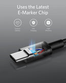 Anker USB C to USB C Cable, 100W Fast Charging Cable (2-Pack, 6 ft, Black) photo 3