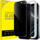 JETech Privacy Screen Protector for iPhone 16 Pro, 2-Pack photo 1
