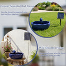 Solar Water Fountain, 11 inch Ceramic Koi Fountain, Blue Glazed Finish,…