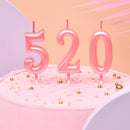 PHD CAKE 10-Pieces Pink Numeral Birthday Candles, Cake Numeral Candles Number 0-9 Glitter Cake Topper Decoration for Birthday,Wedding Anniversary,Party Celebration — 2
