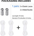 ZHENTOR Elastic Shoe Laces, Elastic No Tie Shoelaces for Sneakers, One Size Fits All Adults and Kids Shoes | White 03Y | 1 Pair — 1