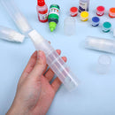 10 Pack Refillable Paint Pens Empty – Large 16mm/0.63” Jumbo Tip, Translucent Plastic Body, Easy-Fill Design for Acrylic, Leather Dye — 5