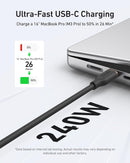 Anker USB C Cable, 240W Type C Fast Charging Cord (1-Pack, 6 ft, Black) 4