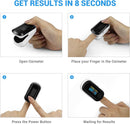 mibest OLED Finger Pulse Oximeter, O2 Meter, Dual Color White/Black — 8