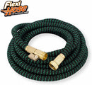 Flexi Hose with 8 Function Nozzle, 50FT - Lightweight Expandable Garden Hose, No-Kink Flexibility, 3/4 Inch Solid Brass Fittings and Double Latex Core - Black and Green — 5