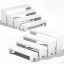 2 Set White Wood Tiered Riser Display Stands for Vendor Events,Stackable Wooden Cupcake Stand,Farmhouse Decor Wood Dessert Table Display Set,Vendor Booth Display Items,Food Display Risers for Party | 2 PACK — 1