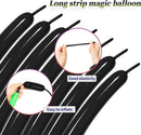 Black 260 balloons, Thickening Latex Black 260q Balloons for Animal Model, 100pcs Long Twisting Balloons for Halloween Xmas Presents, Animal Shape Weddings, Birthdays Clowns. — 4