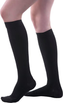 Allegro 20-30 mmHg Firm Knee High Compression Stockings for Men and Women | Small | Black — 1