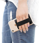 Sinjimoru Phone Grip Card Holder with Flap, Phone Wallet Stick on, Black photo 4