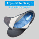 Womens Stylish Diabetic Shoes with Arch Support,Extra Wide Widths Walking Edema Sneakers Adjustable Strap Easy On/Off with 3 Pairs Insoles Replacement for Support Swollen Feet - Navy — 3