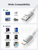 iPhone Charger [Apple MFi Certified] 6FT iPhone Charger Cord Fast Charging USB to Lightning Cable Braided USB Phone Cable Cord Compatible with iPhone 14 13 12 11 Pro Max XR XS X 8 7 6 Plus SE, iPad photo 6