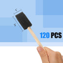 120 Pcs Foam Brush,1” Foam Paint Brushes, Wood Handle Sponge Paint Brush, Foam Brushes for Painting for Staining, Varnishes, and DIY Craft Projects | 120PCS — 2