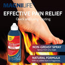 MagniLife Pain Relief Foot Spray, 3 oz, Pain Relief for Burning, Tingling or Sensitivity in Feet and Legs, No Alcohol Cooling Spray Moisturizes Dry, Cracked Heels — 3