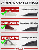 6FT CLUB Height Increase Insoles for Men, 3-Layer Half-Length Shoe Lifts — 5