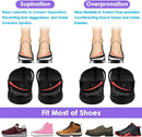 Svowin 3 Layers Adjustable Supination Overpronation Insoles, Anti-Slip Medial Lateral Heel Wedge Insoles for Foot Alignment, Knee Pain, Bow Legs, Osteoarthritis (Black, L: W 8-12/ M 7.5-14) — 6