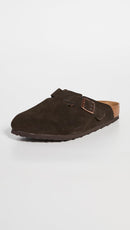 Birkenstock Women's Boston Suede Clogs – Mocha Suede — 5