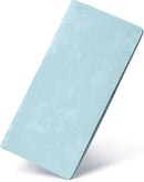 Bveyzi Ultra Slim Thin Leather RFID Blocking Credit Card Holder Bifold Clutch Wallets for Women - Purist Blue - Vegan Leather — 1