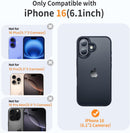 Yriklso for iPhone 16 Case, Shockproof for iPhone 16 Phone Case, Military Grade Drop Protection, Protective Hard Back Slim Cover, Black — 2