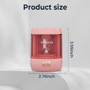Electric Pencil Sharpener, USB & Battery Operated, Pink — 2