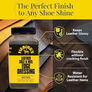 Fiebing's Leather Sole & Heel Edge Dressing 2-Pack (4 oz) - Protective Glossy Shoe Finish - Includes Brush Applicator - Brown — 5