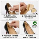 4D Heel Pads for Shoes Too Big, Beige Grips Inserts, 4 Pairs - Beige | 4 Pairs — 5