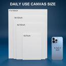 Canvas Panels 5x5 Inch 24-Pack, 10 oz Primed 100% Cotton White Blank Small Canvases for Painting, Square Flat Canvas Board for Oil Acrylics Watercolor & Tempera Paints | 5"x5" — 6